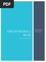 English Module 2 recapitulation summary recap