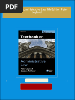 Download Textbook on Administrative Law 7th Edition Peter Leyland ebook All Chapters PDF