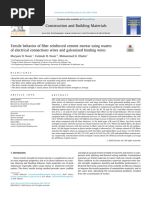 Tensile behavior of fiber reinforced cement mortar using wastes of electrical connections wires and galvanized binding wires