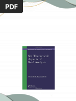 Download ebooks file Set Theoretical Aspects of Real Analysis 1st Edition Alexander B. Kharazishvili all chapters