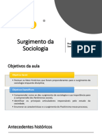 SLIDES - ORIGEM DA SOCIOLOGIA