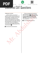 Classified SAT Questions (Cohesion & Coherence)