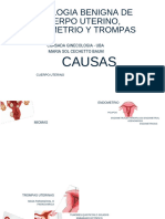 PATOLOGIA BENIGNA DE CUEPO UTERINO Y TROMPAS