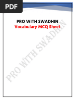 Vocabulary MCQ