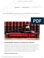 Sustainability Clauses in Commercial Contracts 