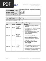 AUTOSAR CP SWS DiagnosticEventManager