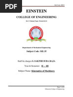 Kinematics of Machinery