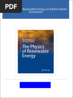 Download Complete The Physics of Renewable Energy 1st Edition Martin Stutzmann PDF for All Chapters