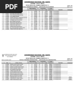 RESULTADOS SEGUNDO SUMATIVO POR ESPECIALIDAD CEPUNS 2025-II