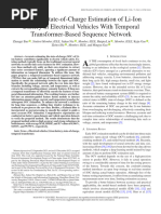 TTSNet State-Of-Charge Estimation of Li-Ion Battery in Electrical Vehicles With Temporal Transformer-Based Sequence Network