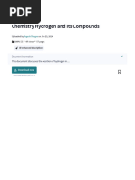 Chemistry Hydrogen and Its Compounds | PDF | Hydride | Hydrogen