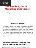 Business Analytics in Marketing and Finance