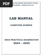 SSCE COMPUTER SCIENCE LAB MANUAL - 2024-2025