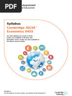 Economics Specification-Mock Examination Revision Topics