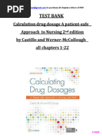 Test Bank Calculating Drug Dosages a Patient Safe Approach to Nursing and Math 2nd Edition by Castillo Werner Mccullough