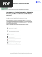 Andrews, D., Walton, E., & Osman, R. (2021). Constraints to the implementation of inclusive teaching: A cultural historical activity theory approach. International Journal of Inclusive Education, 25(13), 1508–1523.