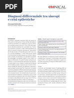 Diagnosi differenziale tra sincope e crisi epilettica (Cp 0622)