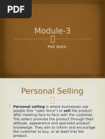 Module-3 Personal Selling and Sales Mgmt