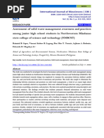 Assessment of solid waste management awareness and practices among junior high school students in Northwestern Mindanao state college of science and technology (NMSCST)