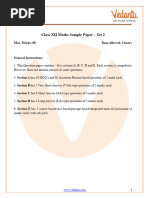 CBSE Class 12 Maths Sample Paper Set 2 (2024-25) FREE PDF