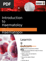 1. Introduction to Haematoloy and Haematopoiesis