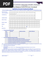 HGU Application Form with provisional