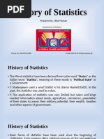 History of Statistics