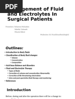 Seminar on Mgt of Fluid & Electrolyte in Surgery