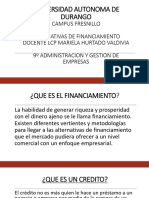 01. FUENTES DE FINANCIAMIENTO Y SUS CONDICIONES