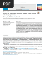 A Short- And Medium-term Forecasting Model for Roof PV Systems