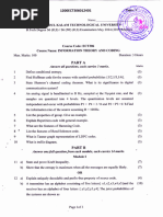 ECT306 INFORMATION THEORY AND CODING, MAY 2024