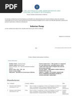 COMEN Infusion Pump Certificate