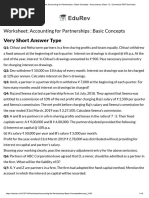 Worksheet_ Accounting for Partnerships _ Basic Concepts - Accountancy Class 12 - Commerce PDF Download