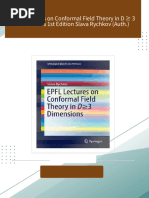 Download EPFL Lectures on Conformal Field Theory in D ≥ 3 Dimensions 1st Edition Slava Rychkov (Auth.) ebook All Chapters PDF