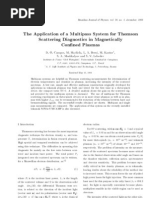 D. O. Campos Et Al - The Application of A Multipass System For Thomson Scattering Diagnostics in Magnetically Con Ned Plasmas