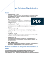 Understanding Religious Discrimination in India