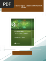 Full download Emerging Green Technologies 1st Edition Matthew N. O. Sadiku pdf docx