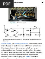 prepare light dimmer arrangement using solid state dimmer circuit.......