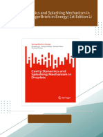 [FREE PDF sample] Cavity Dynamics and Splashing Mechanism in Droplets (SpringerBriefs in Energy) 1st Edition Li ebooks