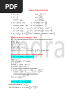 2. Higher Order Derivatives