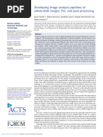 Developing Image Analysis Pipelines of Whole Slide Images Pre and Post Processing