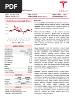 EQUITY RESEARCH REPORT - TESLA INC