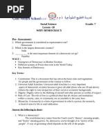 7th Sst Lesson Notes Democracy