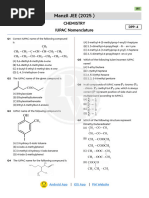 DPP 04 - IUPAC Nomenclature -- Manzil JEE 2025