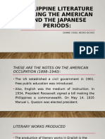 Lippine Literature During the American and the Japanese 1