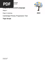 English as a Second Language Stage 4 2023 Paper 2 Tape Script