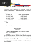 appointment of secretary for brgy