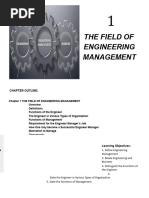 CHAPTER 1 THE FIELD OF ENGINEERING MANAGEMENT