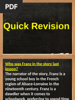 The Last Lesson Revision