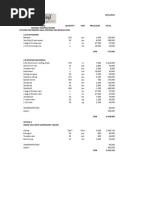 GCIOSA DINING ROOFING bill of qauntity